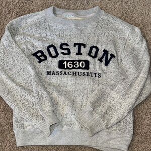 Gray Boston Crewneck Sweater